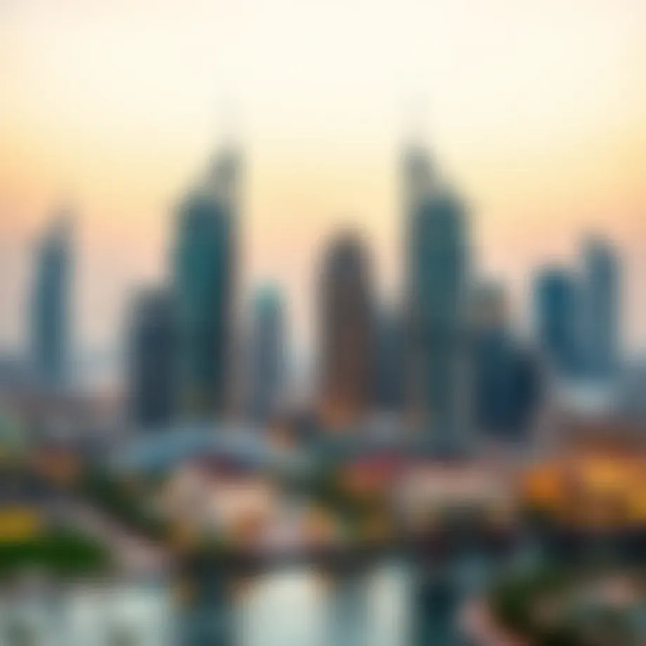 A panoramic view of Dubai's skyline showcasing luxury properties