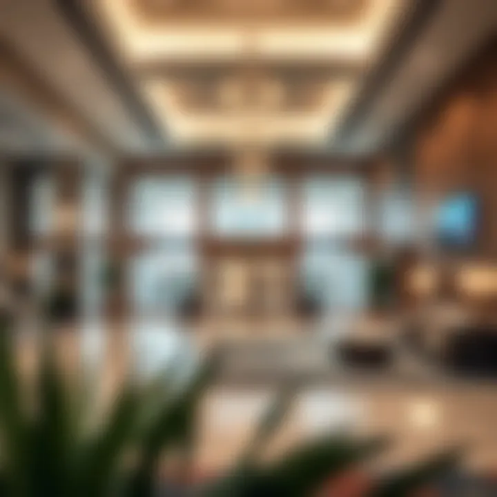 Interior lobby of American Hospital Dubai with welcoming ambiance