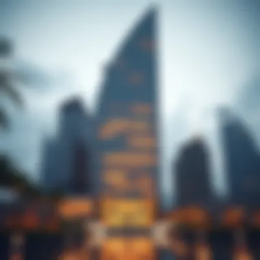 Architectural Marvel of Binghatti Canal Tower Stunning exterior view of Binghatti Canal Tower showcasing its unique architectural design.