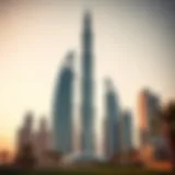 Stunning view of Chic Tower enhancing Dubai's skyline