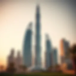 Stunning view of Chic Tower enhancing Dubai's skyline