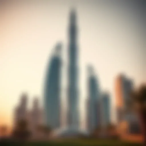 Stunning view of Chic Tower enhancing Dubai's skyline