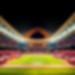 The stunning architectural design of Dubai Sports City, showcasing its modern facilities and stadiums.