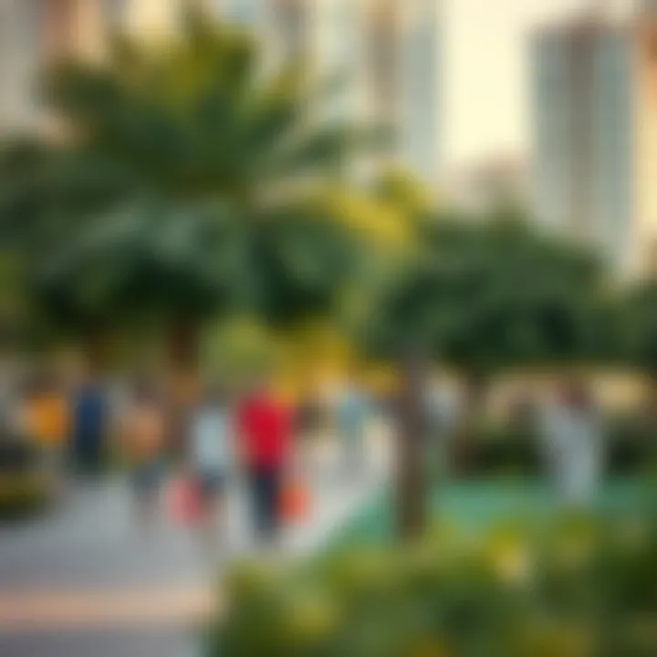 Community Life in TECOM Vibrant community life in TECOM with green spaces