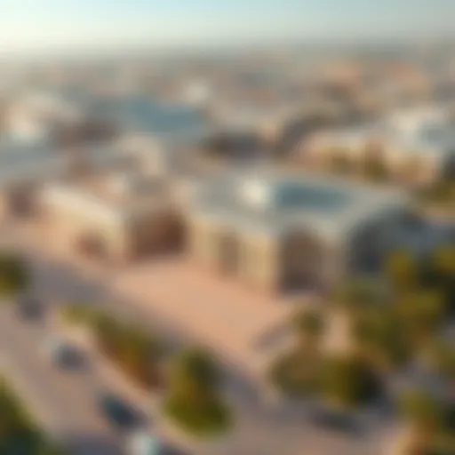 Aerial view of an International Baccalaureate school campus in Dubai