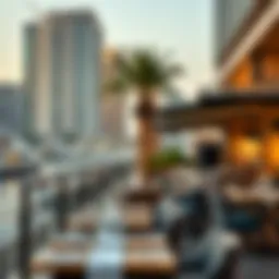 A stunning view of Dubai Marina's waterfront restaurants