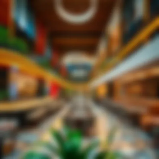 A panoramic view of Dubai Festival City Mall showcasing its vibrant dining area