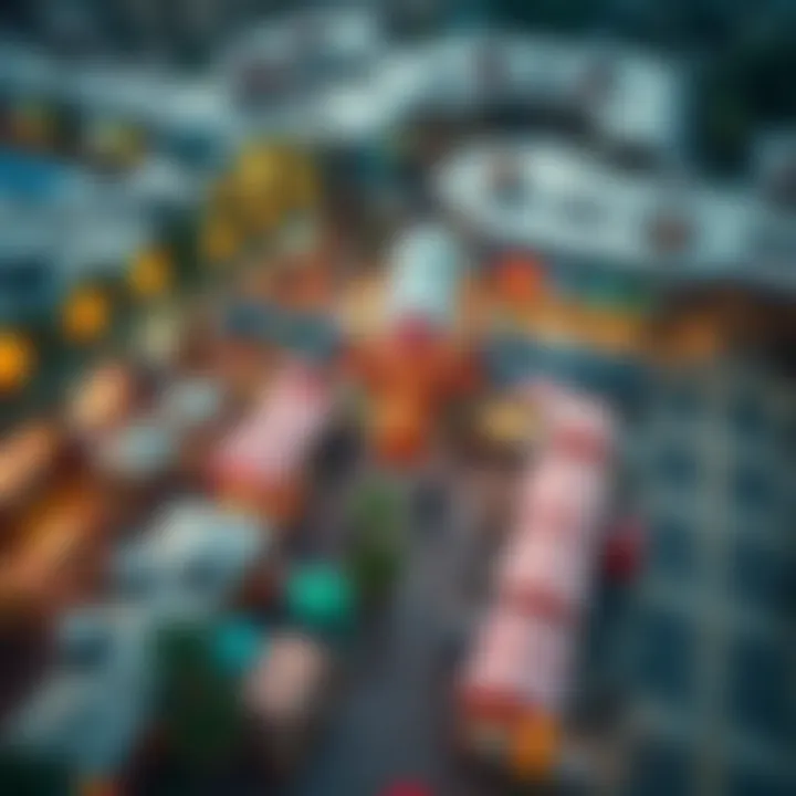 Aerial View of Dragon Mart Aerial view of Dragon Mart showcasing vibrant market layout