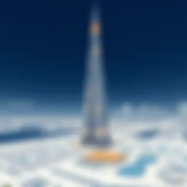 Architectural blueprint of Dubai Creek Tower highlighting innovative design elements