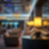Luxurious seating area in Dubai lounge
