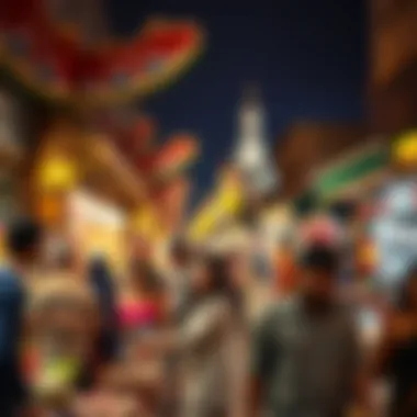 A vibrant market scene during Eid Al-Fitr festivities