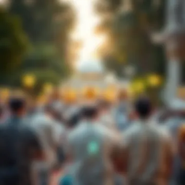 Unity in Prayer: A Community Gathering Prayer gathering in a vibrant outdoor setting