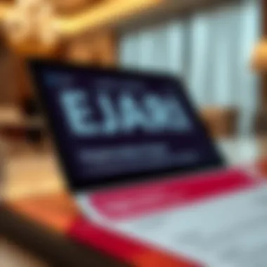 Close-up of registration form on Ejari