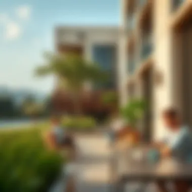 Community Life in Discovery Garden Residents enjoying communal areas in Discovery Garden