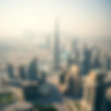Aerial view of Dubai skyline showcasing modern architecture