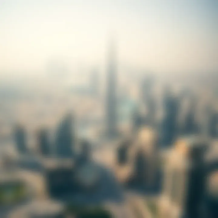 Aerial view of Dubai skyline showcasing modern architecture