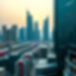 Skyline view of البرشاء showcasing modern architecture