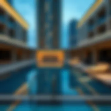 Upscale Amenities of Al Falahi Tower Amenities offered at Al Falahi Tower including pool and fitness center.