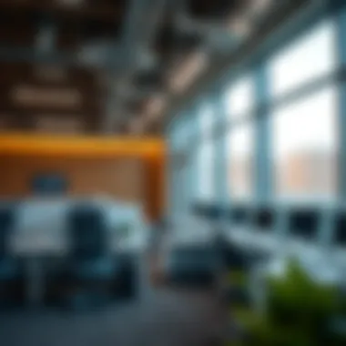 Modern Office Interiors in Al Nahda Business Center Modern office interiors showcasing the workspace environment in Al Nahda