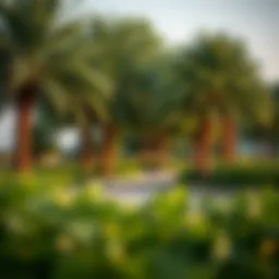 Scenic view of Al Reem Park showcasing lush greenery