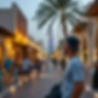 Experiencing the Vibrancy of Al Seef Visitors enjoying the vibrant atmosphere of Al Seef