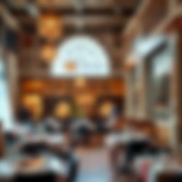 Charming Atmosphere of Arabic Restaurants Elegant restaurant interior showcasing Arabic culinary decor