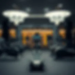 State-of-the-art gym equipment in a luxurious fitness center