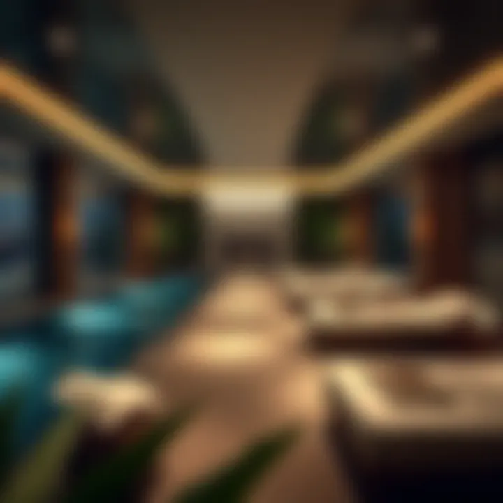 Tranquil wellness area for relaxation and recovery