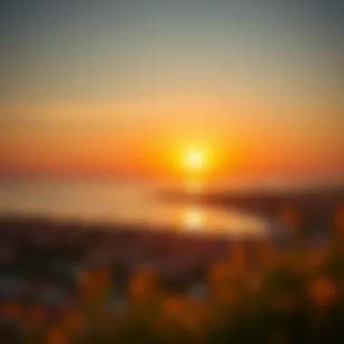 Sunset view over the Blue Water Island community