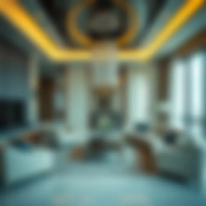 Luxurious interior of a Burj Royale apartment showcasing modern design