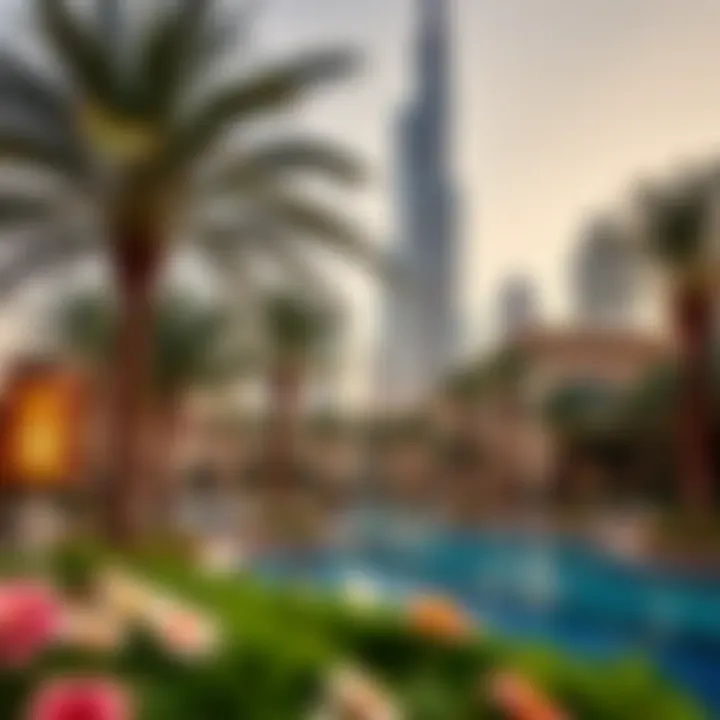 Surrounding environment of Burj Royale featuring lush landscapes and urban elegance
