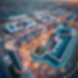 Aerial view of CBD 28 showcasing its modern architecture