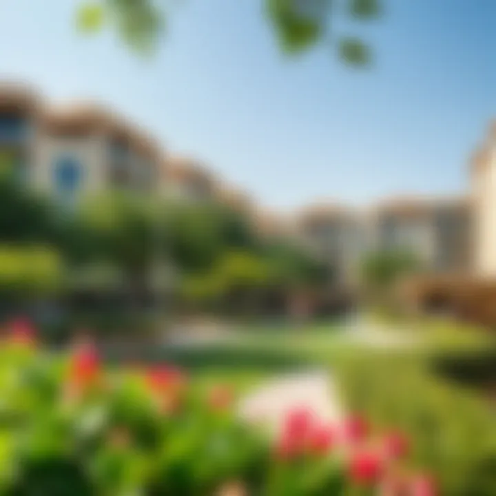 Lush community park in CBD 28 Vibrant community park in CBD 28 with lush greenery