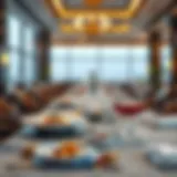 Gourmet Dining Experience An exquisite dining setup showcasing gourmet dishes and elegant table settings