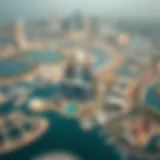 Aerial view showcasing the stunning architecture of Damac Maritime City