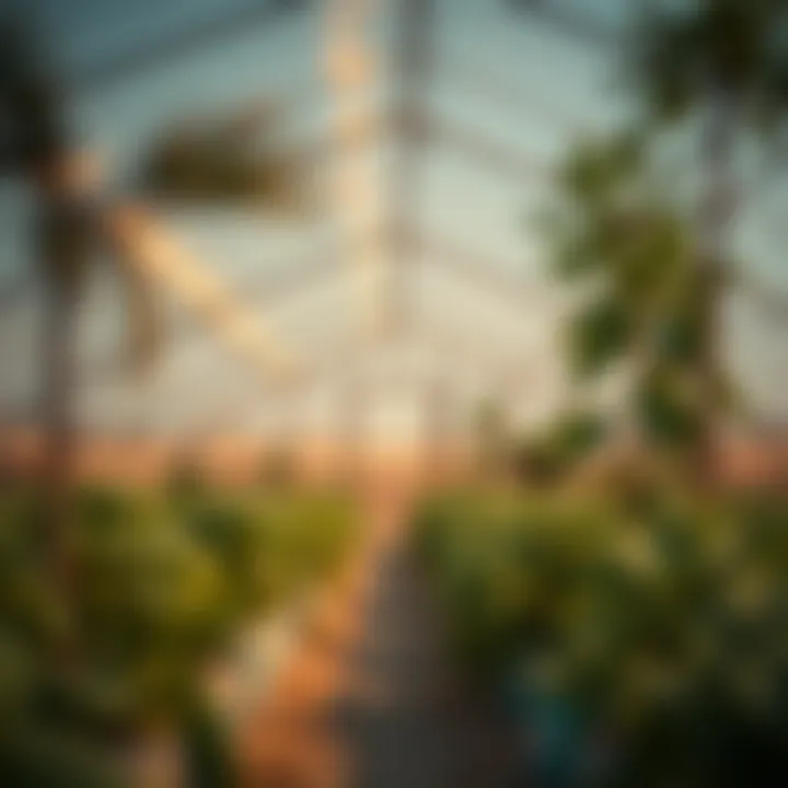 Sustainable Greenhouse in the Desert A sustainable greenhouse showcasing local farming efforts.