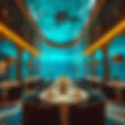Stunning underwater view of Dubai's restaurant ambiance