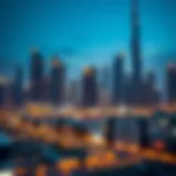 Skyline of Dubai featuring Emaar's iconic developments