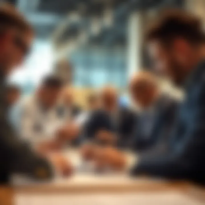 Key participants engaging in competitive bidding