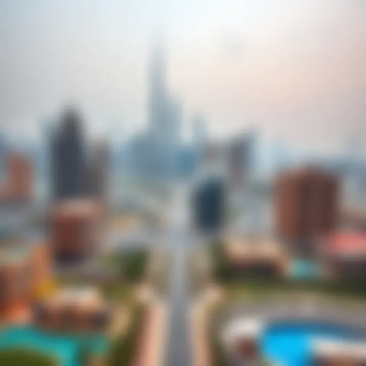 An overview of Dubai's skyline with real estate developments