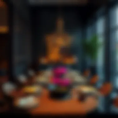 Elegant Thai Dining Setup Elegant dining setup reflecting traditional Thai aesthetics