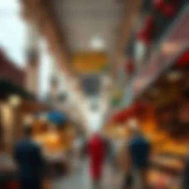 A bustling marketplace in Deira, highlighting the local culture and community.
