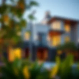 Stunning exterior view of Gardenia Townhomes showcasing modern architecture