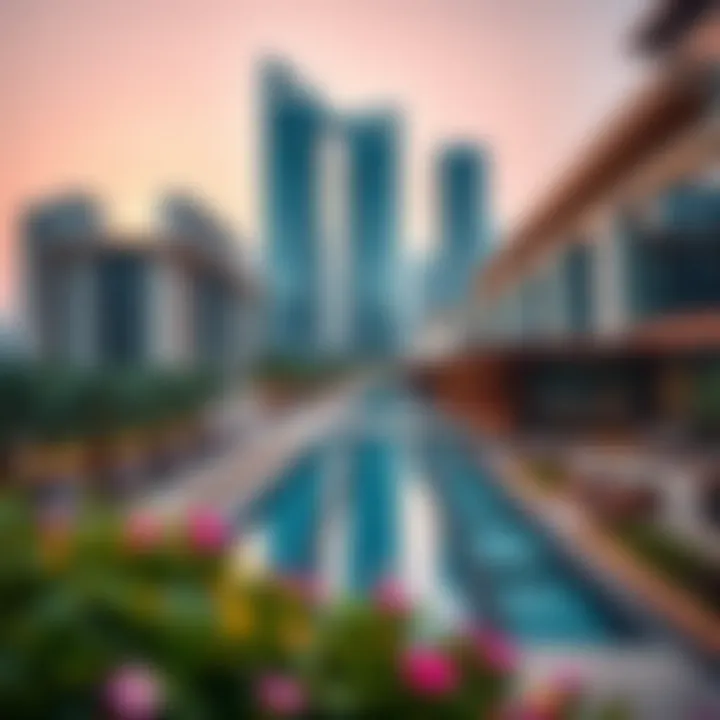 Nearby amenities and scenic surroundings of Lake Central Tower