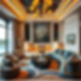 Lavish living room in a luxury holiday home