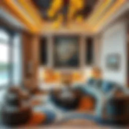 Lavish living room in a luxury holiday home