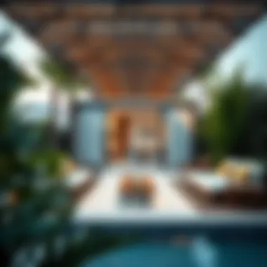 Serene Outdoor Space with Luxury Amenities Serene outdoor space with luxury amenities