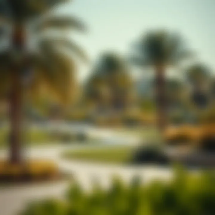 A vibrant community park with recreational spaces in the city