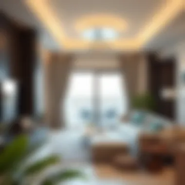 Cozy one-bedroom apartment interior showcasing modern design