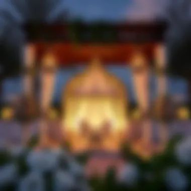 Elegant Outdoor Wedding Setup Elegant outdoor wedding setup with floral decorations